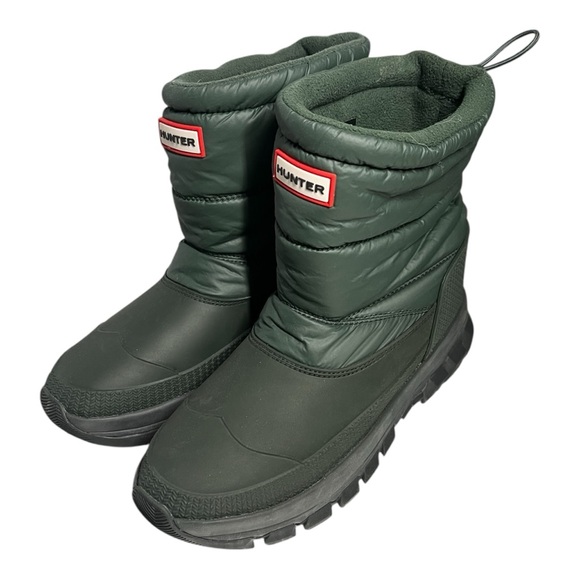 Hunter Intrepid Insulated Short Snow Boots - Women’s Size 7 (EU 38) Dark Green - Picture 3 of 9